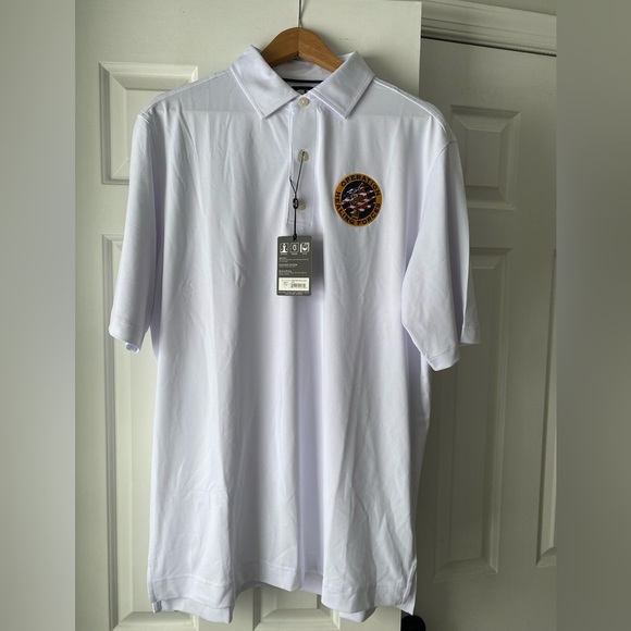 FJ Golf Shirt- Operation Healing Forces. White, Size L - Picture 1 of 4